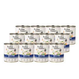Dolina Noteci Premium Wet Dog Food Rich in Cod, 12 x 800 g Set, LIMITED EDITION