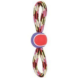 Zolux Rope Toy with Tennis Ball, Figure-8, 36 cm