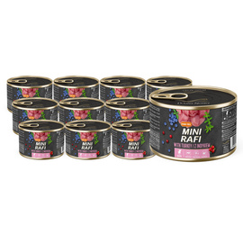 Mini Rafi Wet Dog Food with Turkey, 12-pack (185 g each)