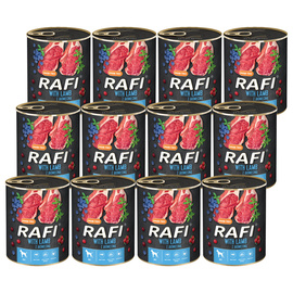 Rafi Wet Dog Food with Lamb, 12-Pack (800 g each)