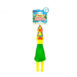 Cooper &amp; Pals Squeaky Dog Toy: Tropical Chicken, Yellow, 25 cm