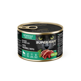 Super Rafi Cat Wet Food for Spayed or Neutered Cats with Goose and Turkey Liver, 185 g