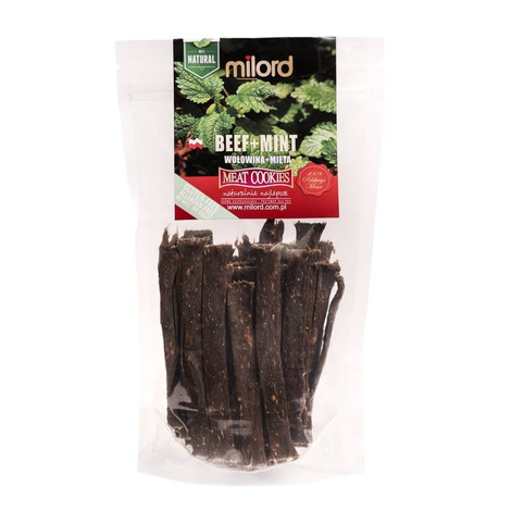 Milord Dog Treats: Beef with Mint, Strips, 70 g