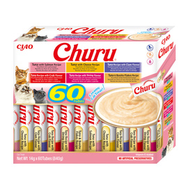 Inaba Churu Cat Treats with Tuna, 60 x 14 g Pack