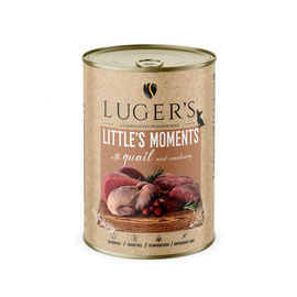 Luger's Little's Moments Wet Dog Food for Small Breeds with Quail and Cranberries, 400 g