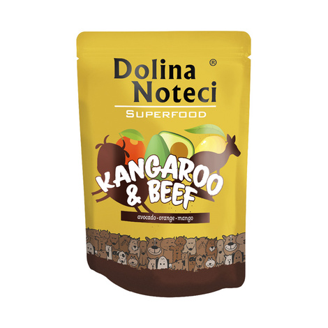 Dolina Noteci Superfood Wet Dog Food with Kangaroo and Beef, 300 g pouch