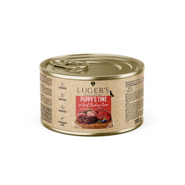 Luger's Puppy's Time Wet Dog Food for Puppies with Beef, Turkey Liver, and Blueberries, 185 g