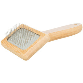 Trixie Soft Pet Brush, Bamboo/Metal, 12 x 15 cm