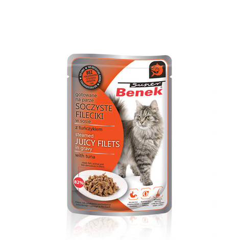 Super Benek Cat Filets in Tuna Sauce, Wet Food, 85 g