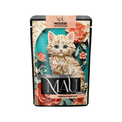 MAU Mus Karma Wet Cat Food for Kittens: Veal with Asparagus, 85 g