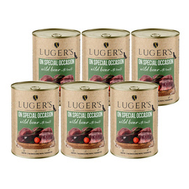 Luger's On Special Occasion Wet Dog Food: Wild Boar with Tomato, 6-pack (400 g each)