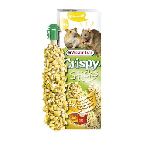 2 Versele Laga Crispy Sticks Popcorn & Honey for Hamsters and Rats, 100g