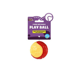 Cooper &amp; Pals Hard Squeaky Ball with Nubs Dog Toy, Yellow, 6.3 cm