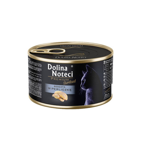 Dolina Noteci Premium Wet Cat Food Rich in Guinea Fowl for Spayed Cats, 185 g
