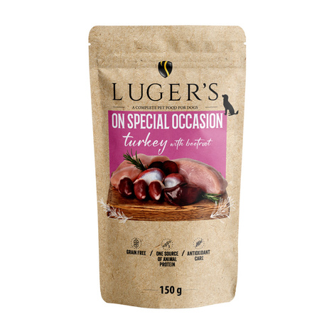 Luger's On Special Occasion Wet Dog Food: Turkey with Beets, 150 g