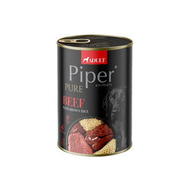 Piper Pure Wet Dog Food: Beef with Brown Rice, 400 g