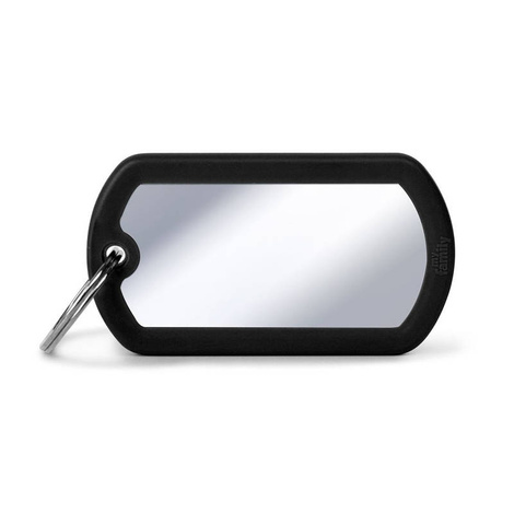 Engraved ID Tag for Dogs and Cats, Military-Style Chrome