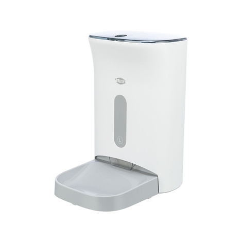 Trixie Automatic Pet Feeder for Dogs or Cats, White and Gray, 24 x 38 x 19 cm, 4.5 L