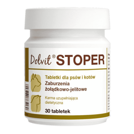 Dolvit Stoper Supplement for Dogs and Cats for Gastrointestinal Ailments, 30 tablets