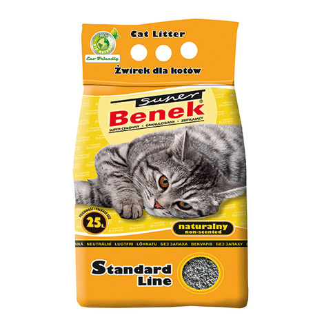 Super Benek Standard Line Natural Mineral Cat Litter, 25 L