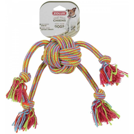 Zolux Dog Tug Toy, Colorful Octopus Rope, 43 cm