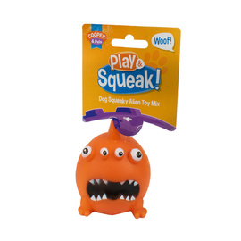 Cooper &amp; Pals Squeaky Dog Toy - Orange Monster, 9 cm
