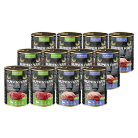 Super Rafi Cat Wet Cat Food, Assorted Flavors, 12-Pack (400 g each)