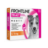 Frontline Tri-act Spot-On Solution for Dogs Against Fleas and Ticks, Size S, 3 pipettes, 1 ml each