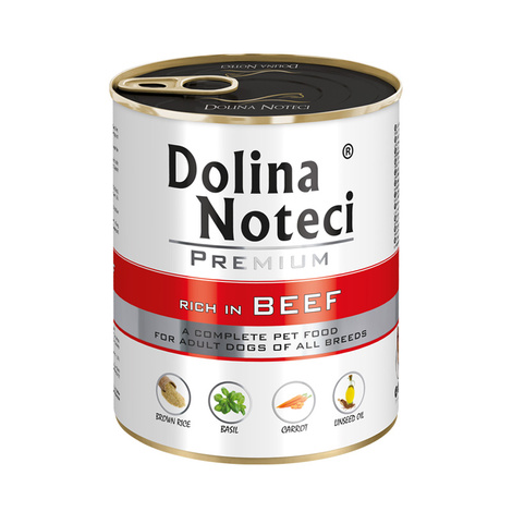 Dolina Noteci Premium Wet Dog Food, Rich in Beef, 800 g Can