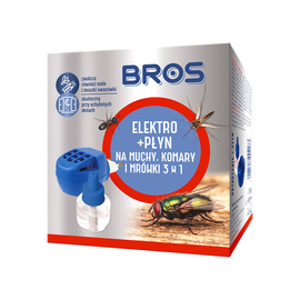 Bros Electric Fumigator + 3-in-1 Liquid for Flies, Mosquitoes, and Ants