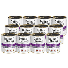 Dolina Noteci Premium Wet Dog Food, Rich in Rabbit with Cranberries, 12 x 800 g Set