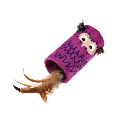 GiGwi MELODY Chaser Owl Musical Tube Cat Toy