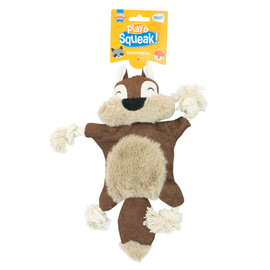 Cooper &amp; Pals Squeaky Squirrel Dog Toy, 28 cm