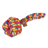Zolux Rainbow Rope Ball Tug-of-War Dog Toy, 9.5 cm