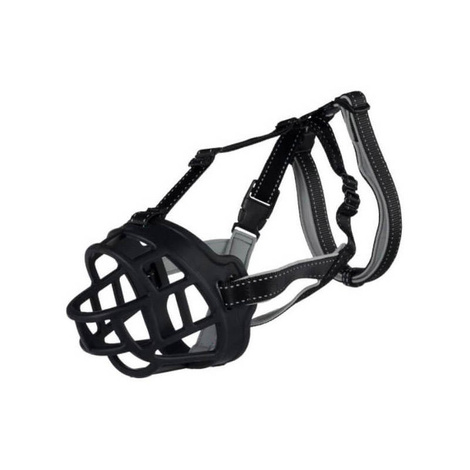 Trixie Muzzle Flex Silicone Muzzle, Black, XL