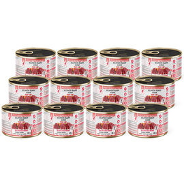 Super Rafi Mini Pure Line Wet Dog Food for Small Breeds with Beef and Sweet Potatoes, 12 x 185 g Set