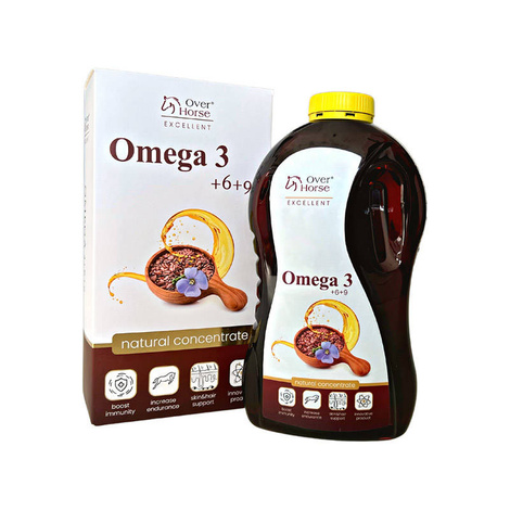 Over Horse Omega 3+6+9 Natural Fatty Acid Ester Concentrate for Horses, 2 L