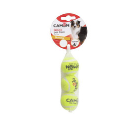 Camon Tennis Ball with Sound Dog Toy, 6.2 cm, 3-Pack