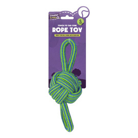 Dog Toy - Rope with a Ball for Tugging, with a Double Loop