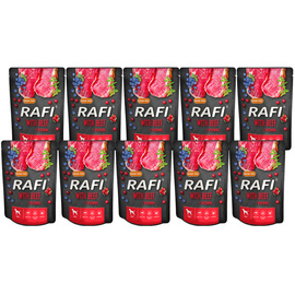 Rafi Wet Dog Food with Beef, 10 x 300 g Pack