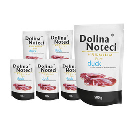 Dolina Noteci Premium Pure Wet Dog Food for Dogs with Allergies, Rich in Duck—10 x 500 g Set