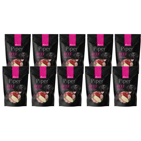 Piper Animals Wet Dog Food with Beef Stomachs and Beets, 10 x 500 g Set
