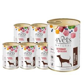 Veterinary Wet Dog Food for Dogs with Joint Problems: 4Vets Natural Joint Mobility, 6 x 400 g