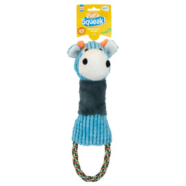 Cooper &amp; Pals Cow-Shaped Dog Toy with Squeaker, 35 cm