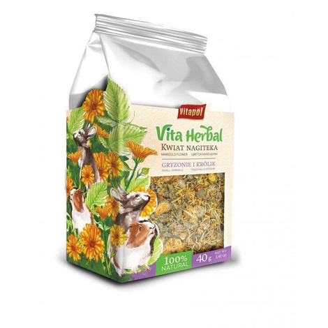 Vitapol Vita Herbal Treat for Rodents and Rabbits—Calendula Flowers, 40 g