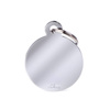 Engraved ID Tag for Dogs and Cats—Large Silver Circle