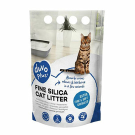 Duvo Plus Silica Cat Litter, White, 5 L