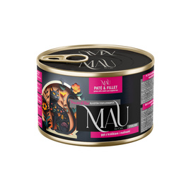 MAU Pâté and Fillet Wet Cat Food for Spayed/Neutered Cats—Goose with Rabbit and Raspberries, 185 g