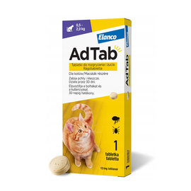 Elanco AdTab Cat Flea and Tick Tablet for Cats 0.5–2 kg, 12 mg, 1 tablet