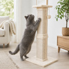 Gaczoo Cat Scratcher, Light Gray, 50 x 50 x 96 cm